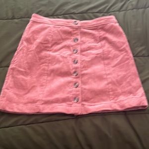 Womens pink, corduroy skirt